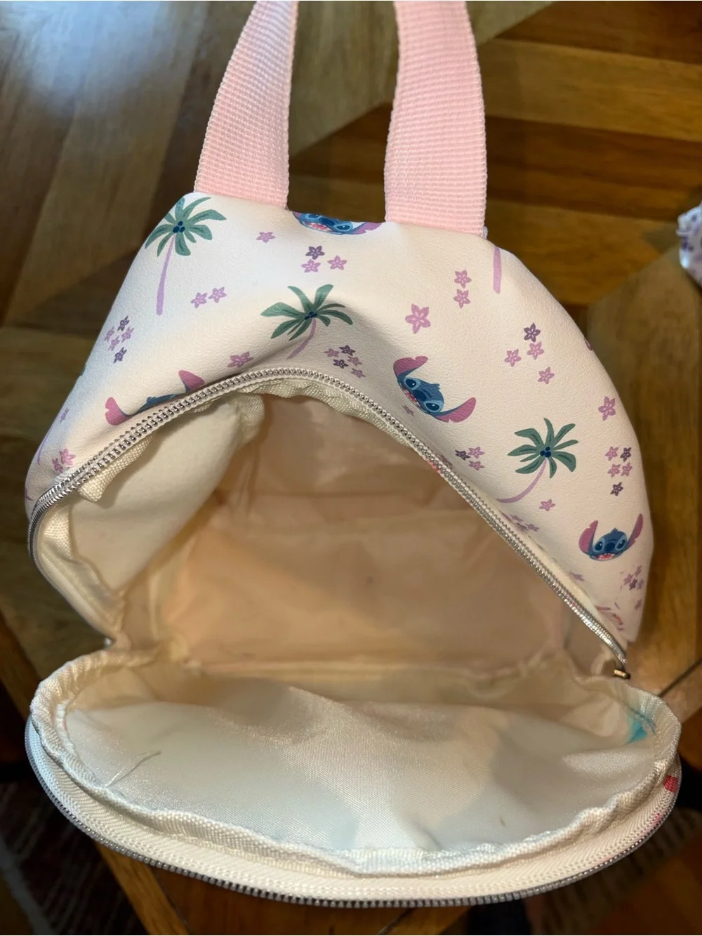 Disney Pink & White Stitch Palm Mini Backpack